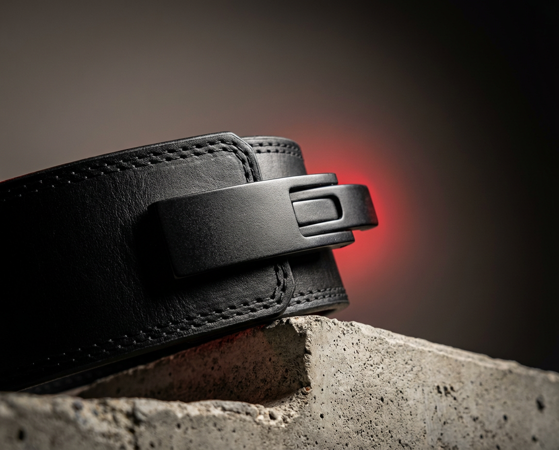 SQUATRAT lever belt single black leather powerlifting