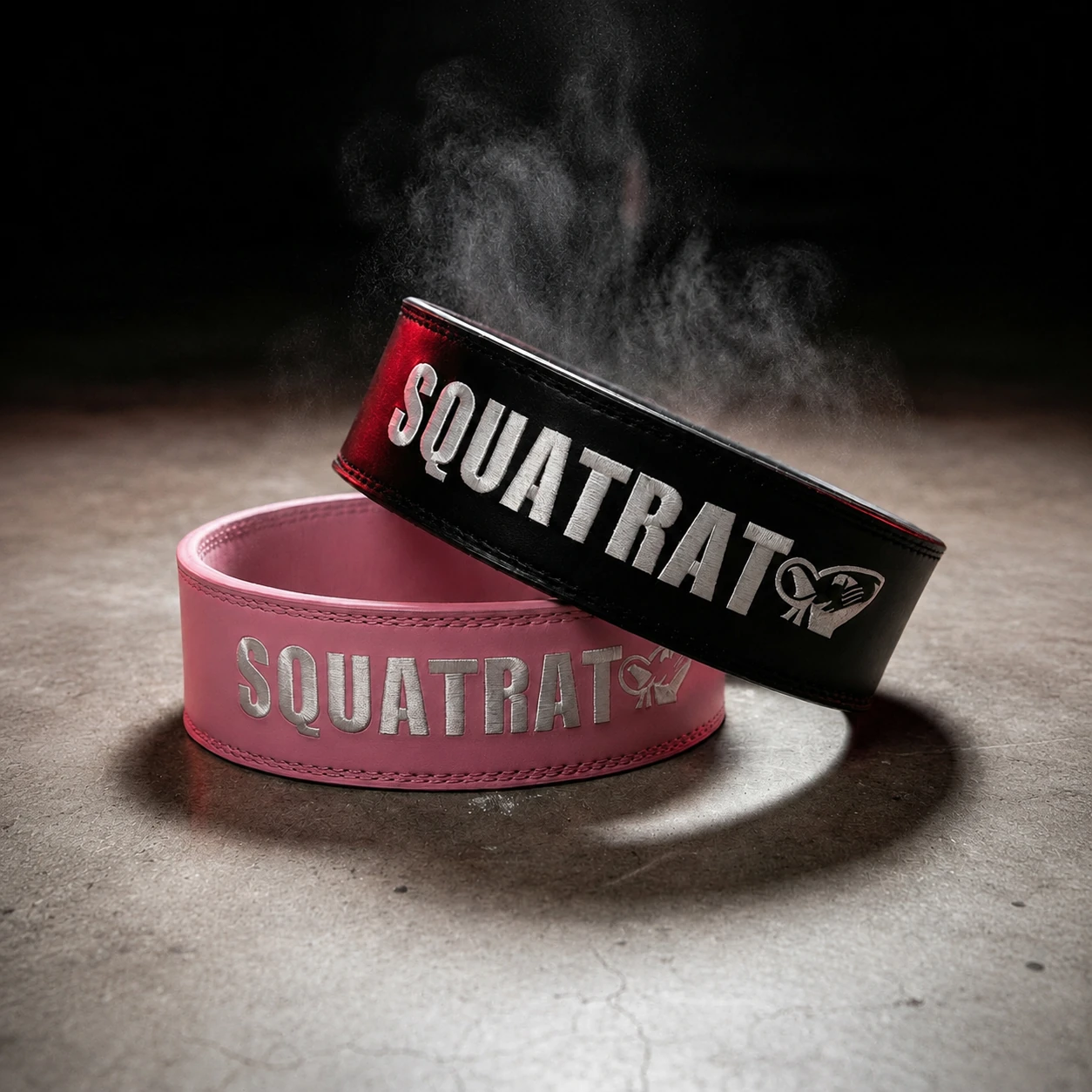 SQUATRAT lever belts pink and black